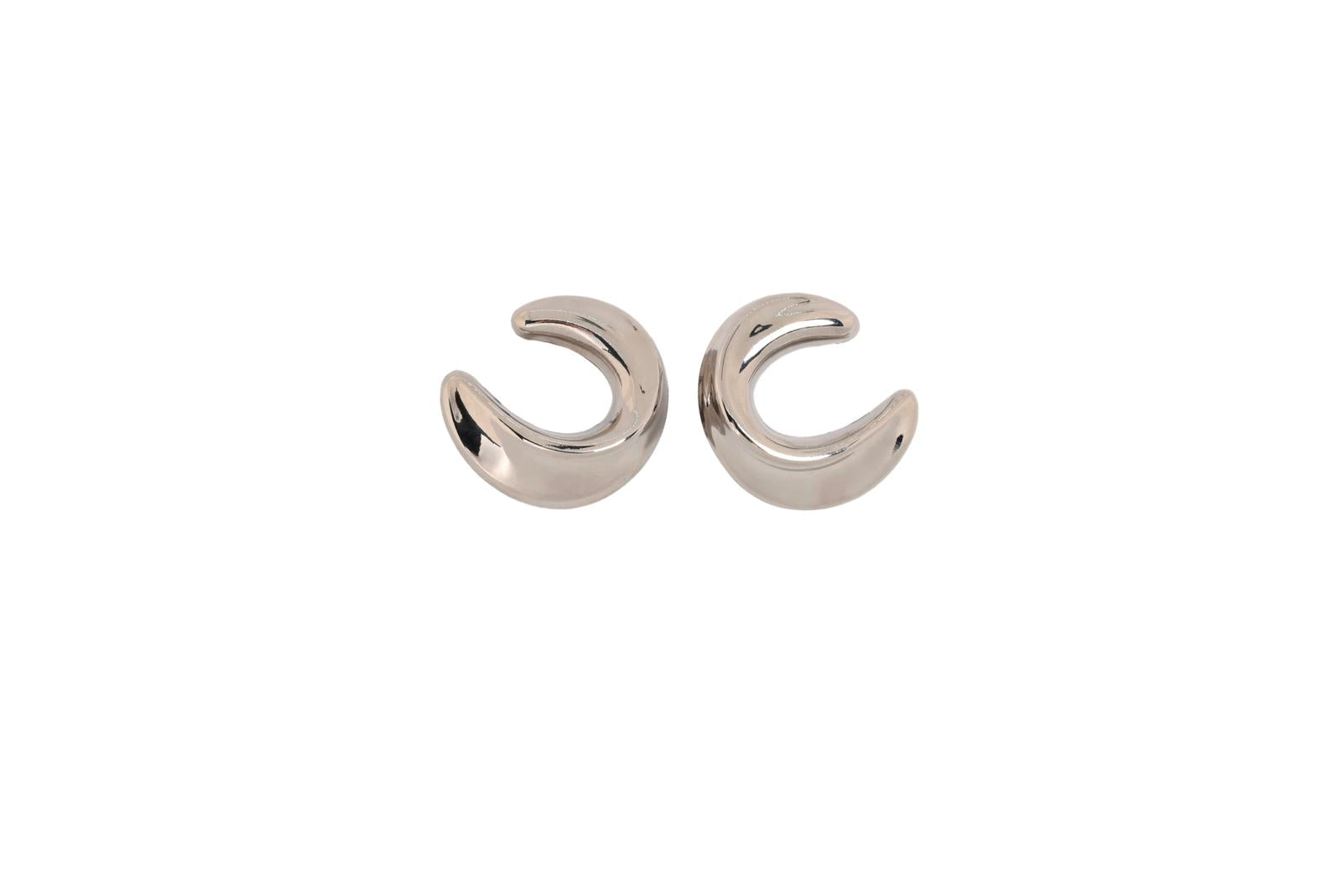 Wave Twist Silver Earrings